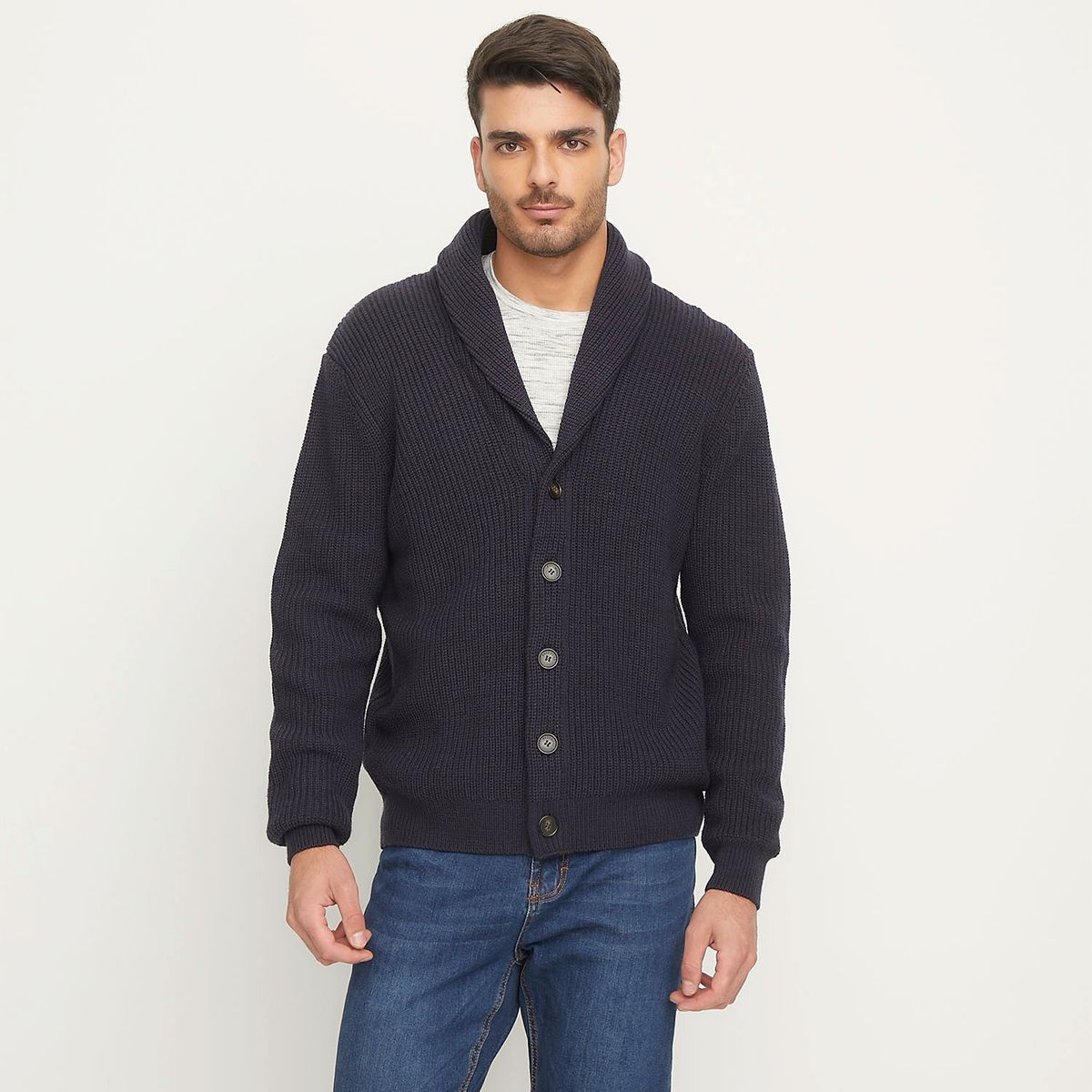 BASEMENT - Cardigan Basement Manga Larga Hombre