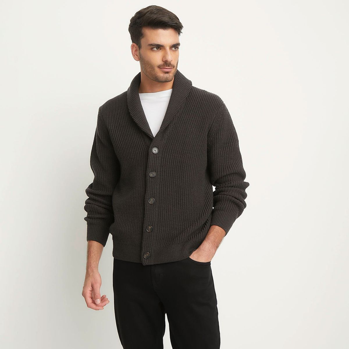 BASEMENT - Cardigan Basement Manga Larga Hombre