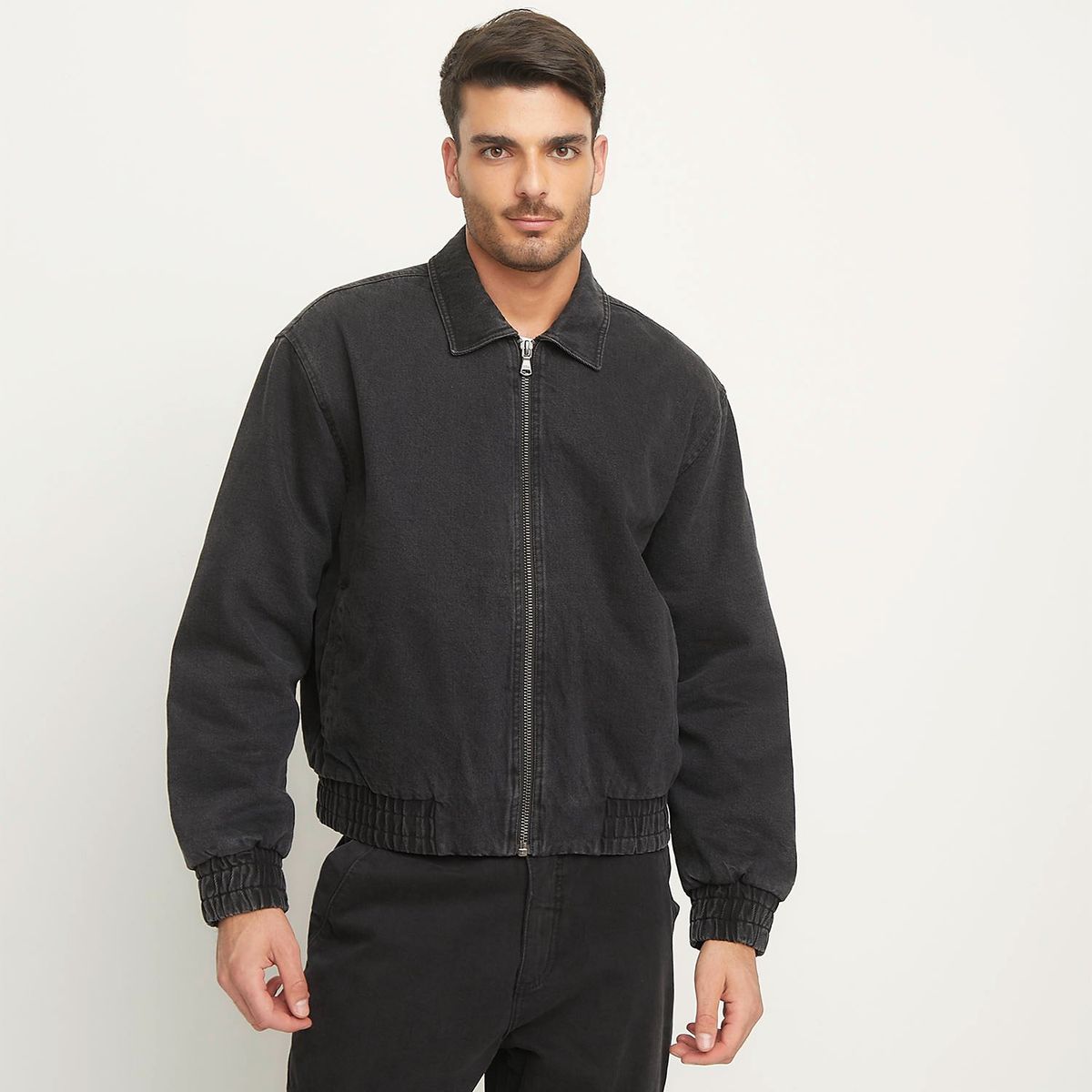 BASEMENT - Casaca Denim Basement Algodón Hombre Manga Larga Casual