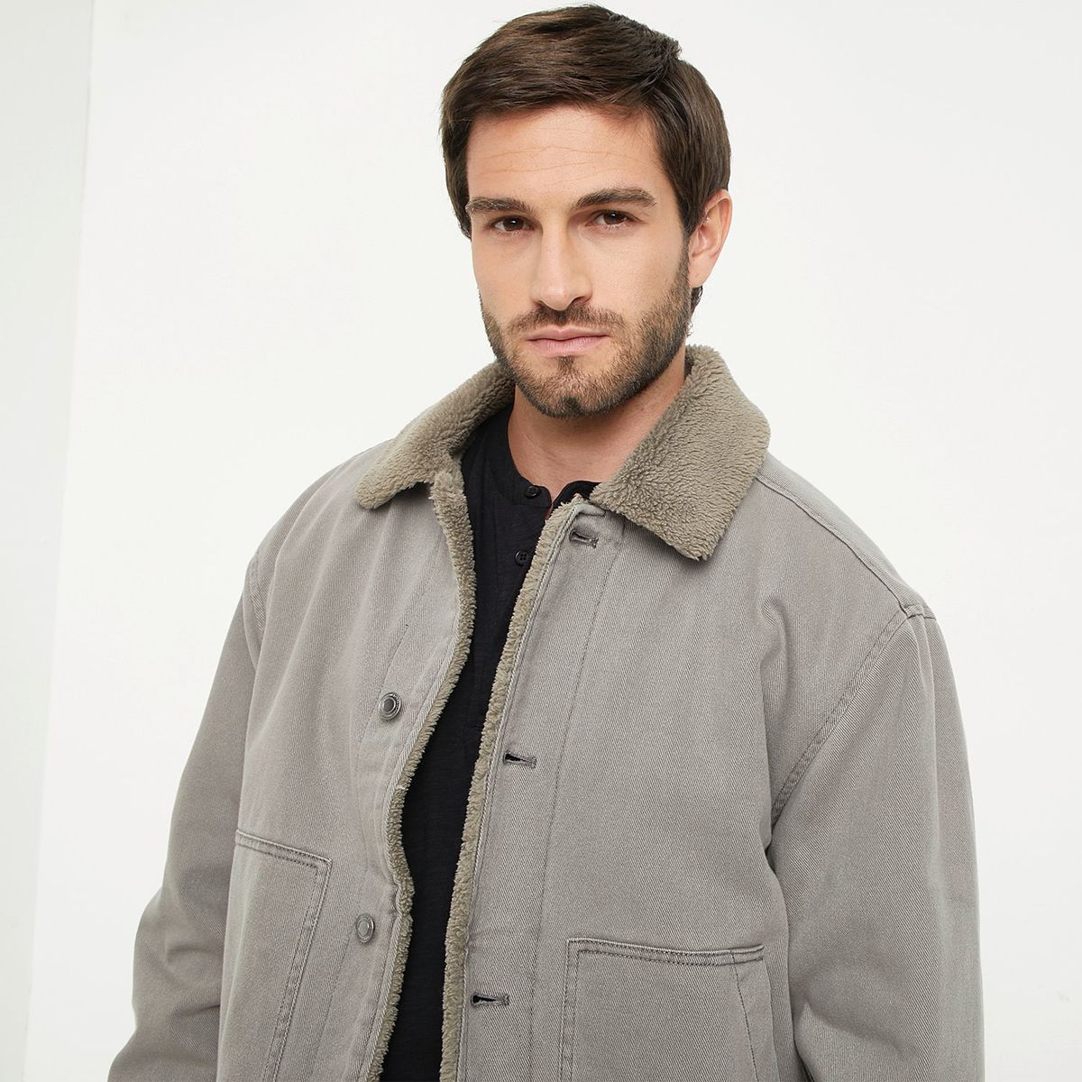 BASEMENT - Casaca Denim 100% Algodón Hombre Basement