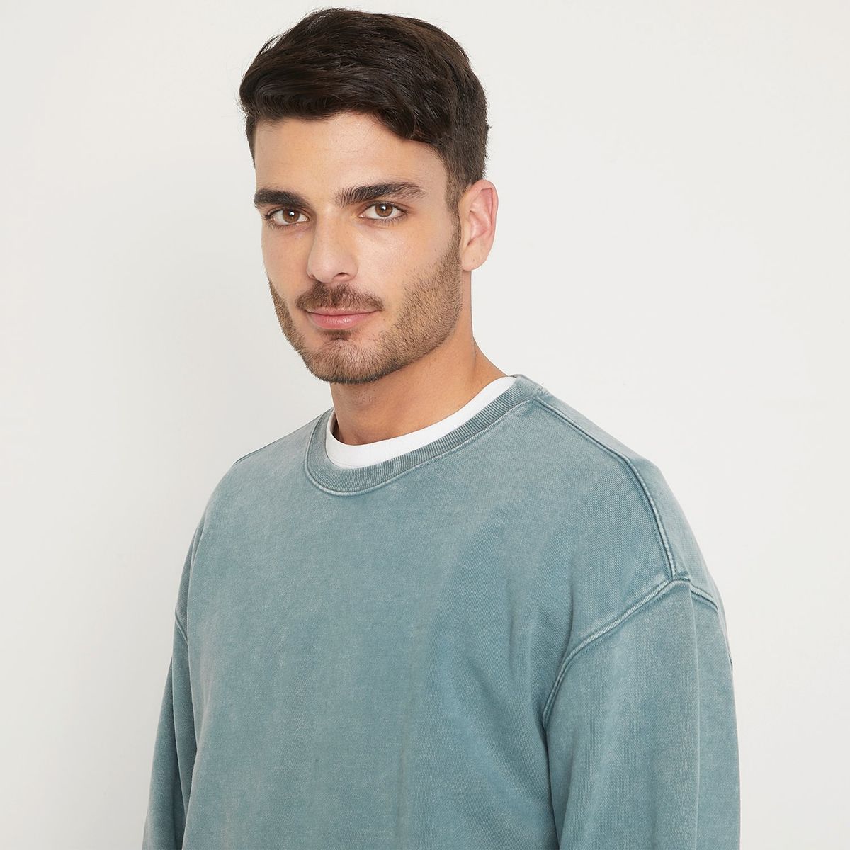 BASEMENT - Polera Basement Crew Neck Algodón Manga Larga Hombre