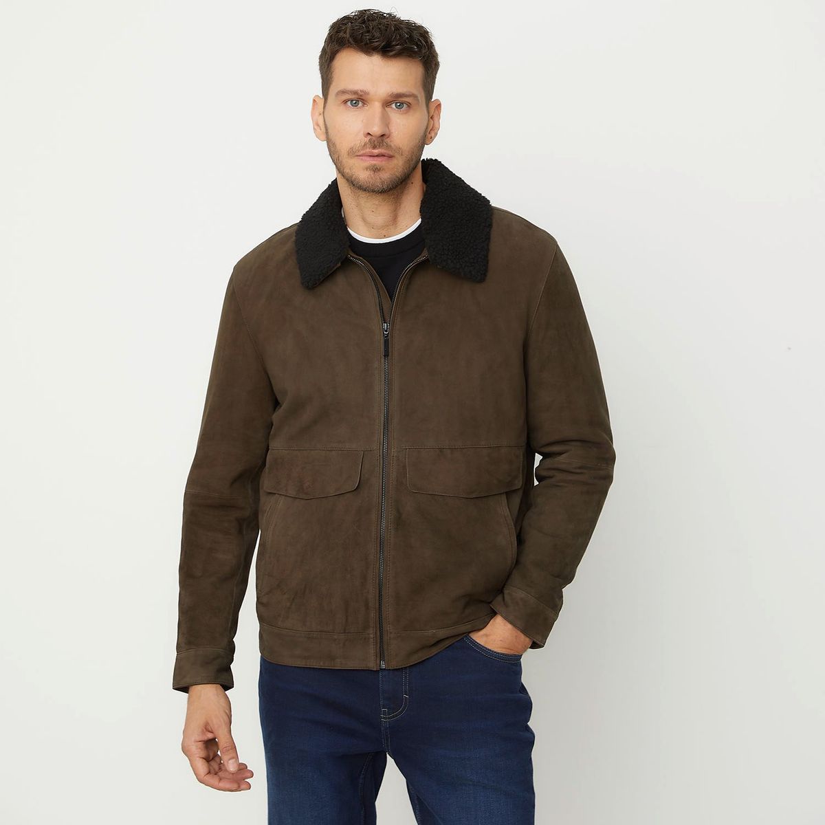 WOLF&HANK - Casaca Cuero Hombre Wolf Hank