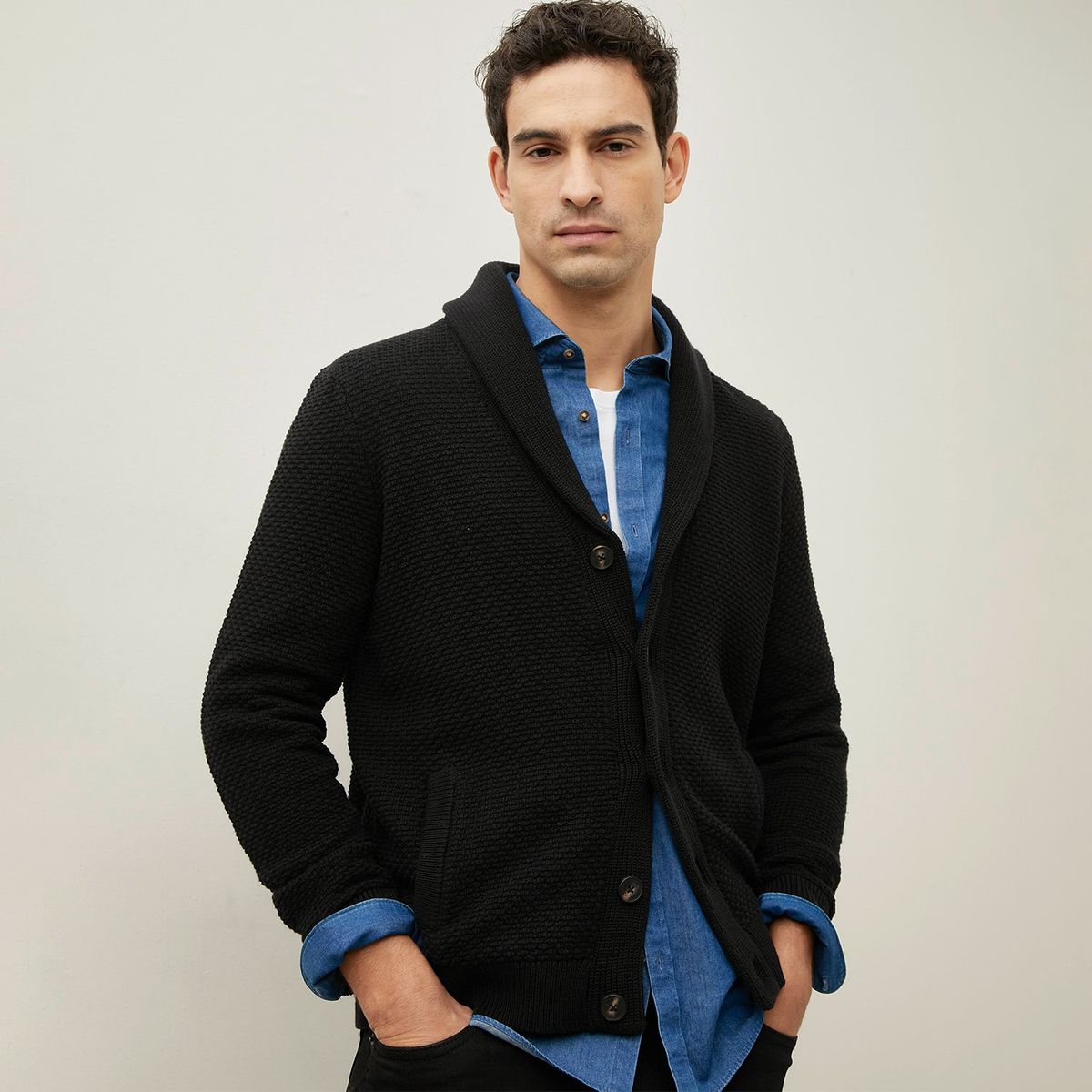 WOLF&HANK - Cardigan Manga Larga Algodón Hombre Wolf&hank