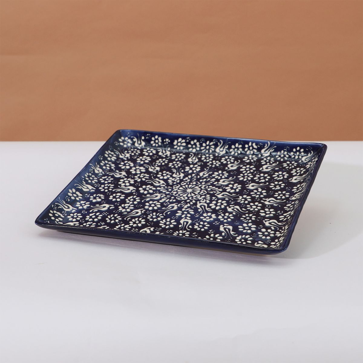 MYTH ARTS - Fuente Cuadrada Azul Texturada 27cm