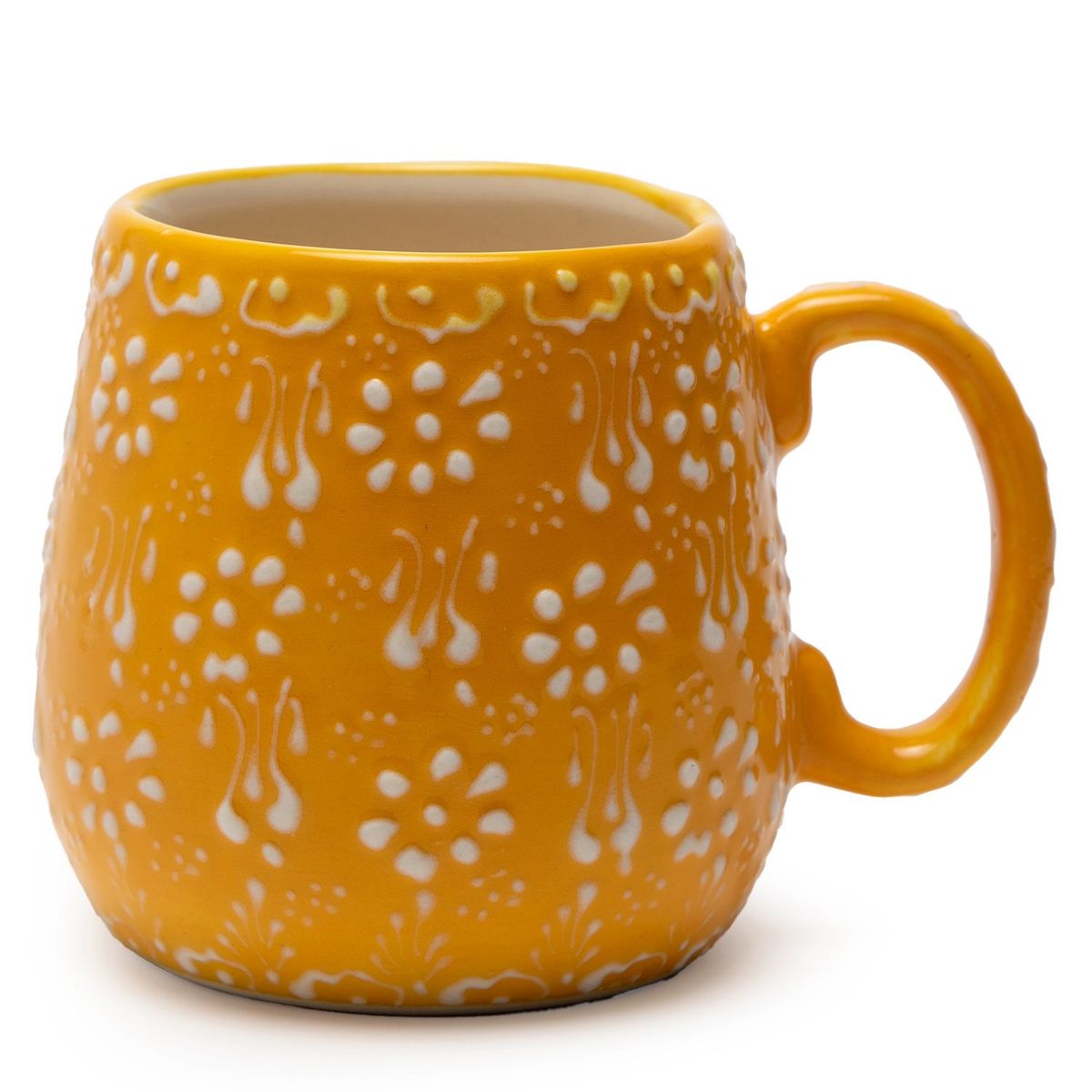 MYTH ARTS - Taza De Cerámica Amarilla Con Diseño Y Textura 9cm