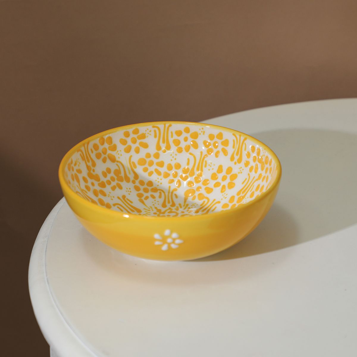 MYTH ARTS - Bowl Amarillo Con Diseño Interior 16cm