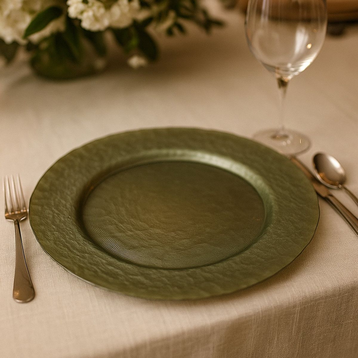 DEKOR CAM - Plato De Sitio Verde 32cm