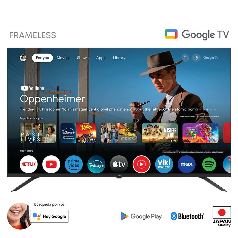 JVC - Televisor Jvc 50" Uhd 4k Google Tv Lt-50km548