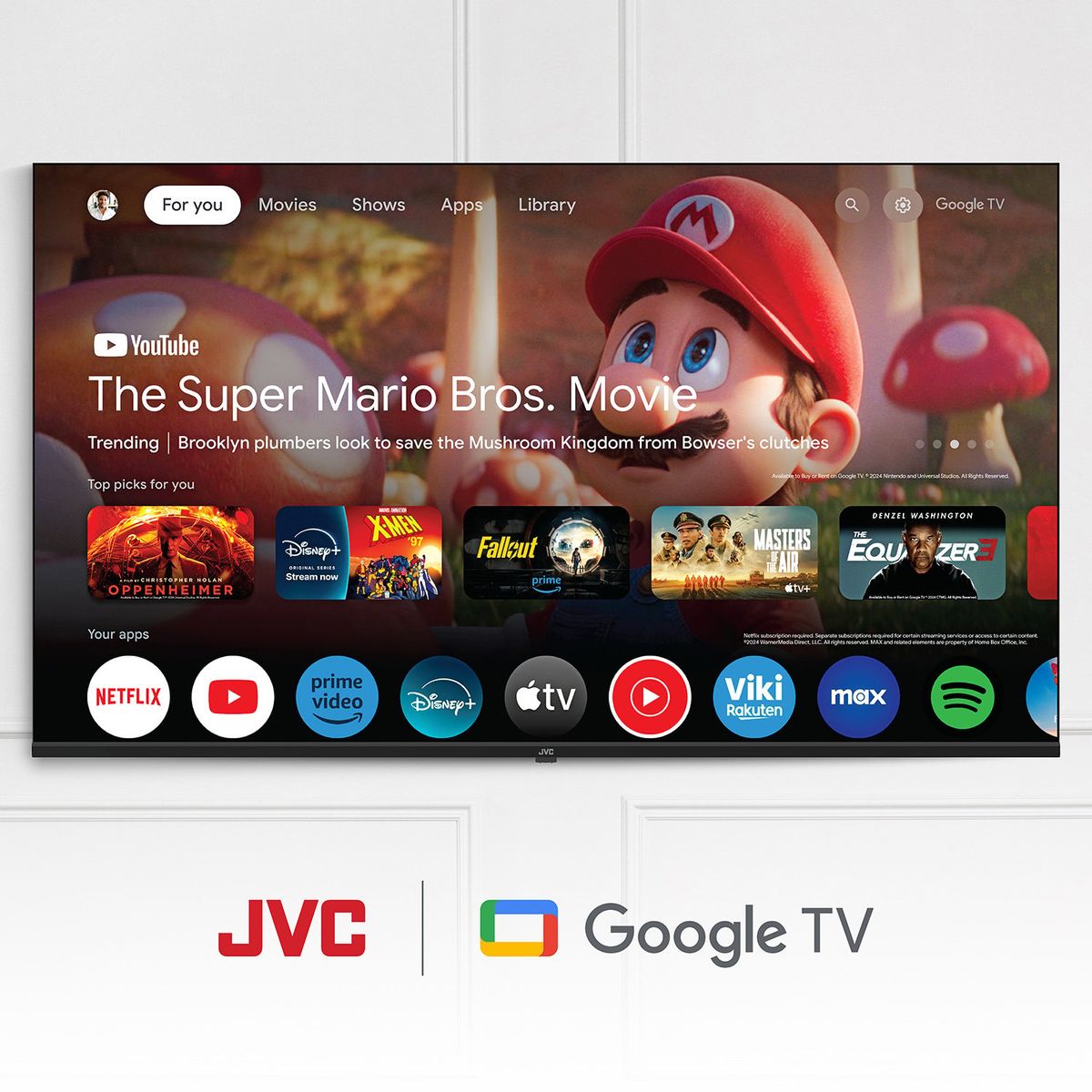 JVC - Televisor Jvc 50" Uhd 4k Google Tv Lt-50km548