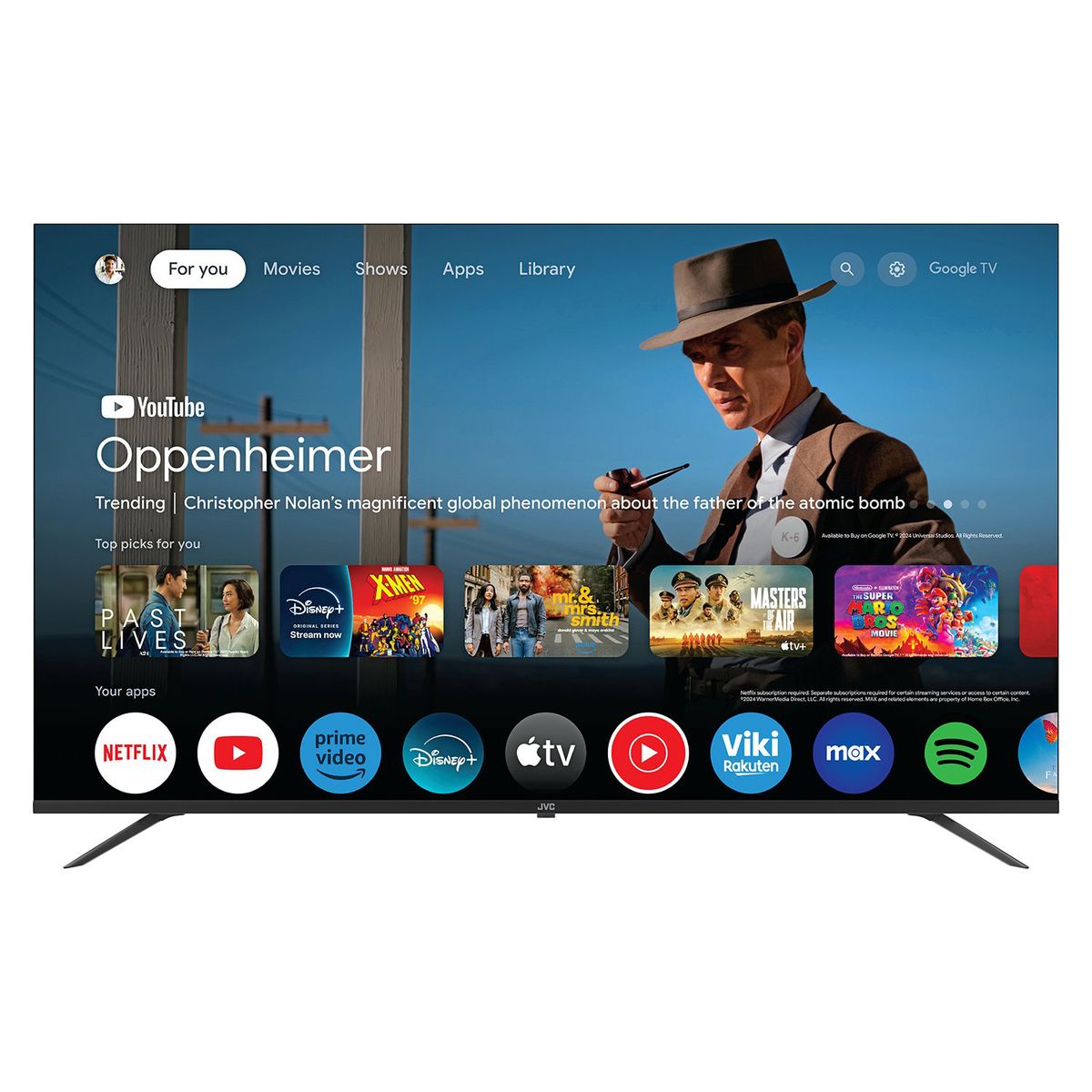 JVC - Televisor Jvc 65" Uhd 4k Google Tv Lt-65km548