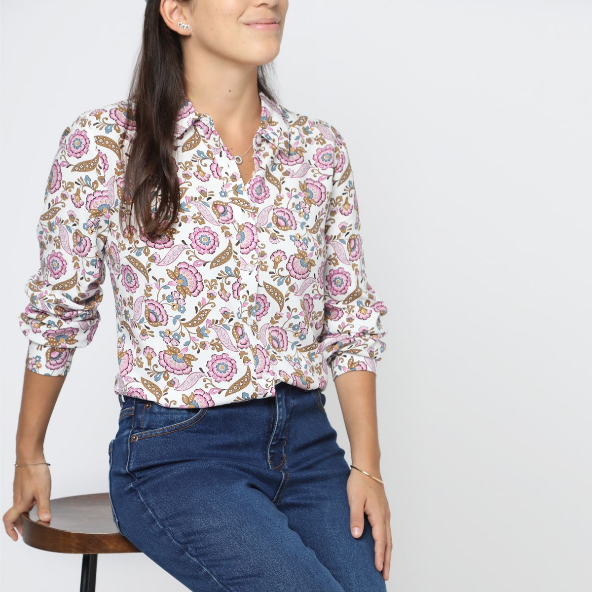 UNIVERSITY CLUB - Blusa Manga Larga Casual Mujer University Club