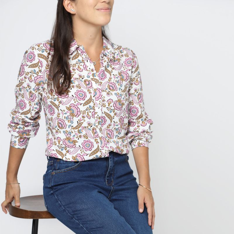 UNIVERSITY CLUB - Blusa Manga Larga Casual Mujer University Club