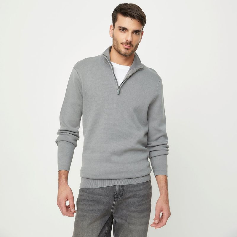 BASEMENT - Chompa Basement Algodón Hombre Cierre Casual