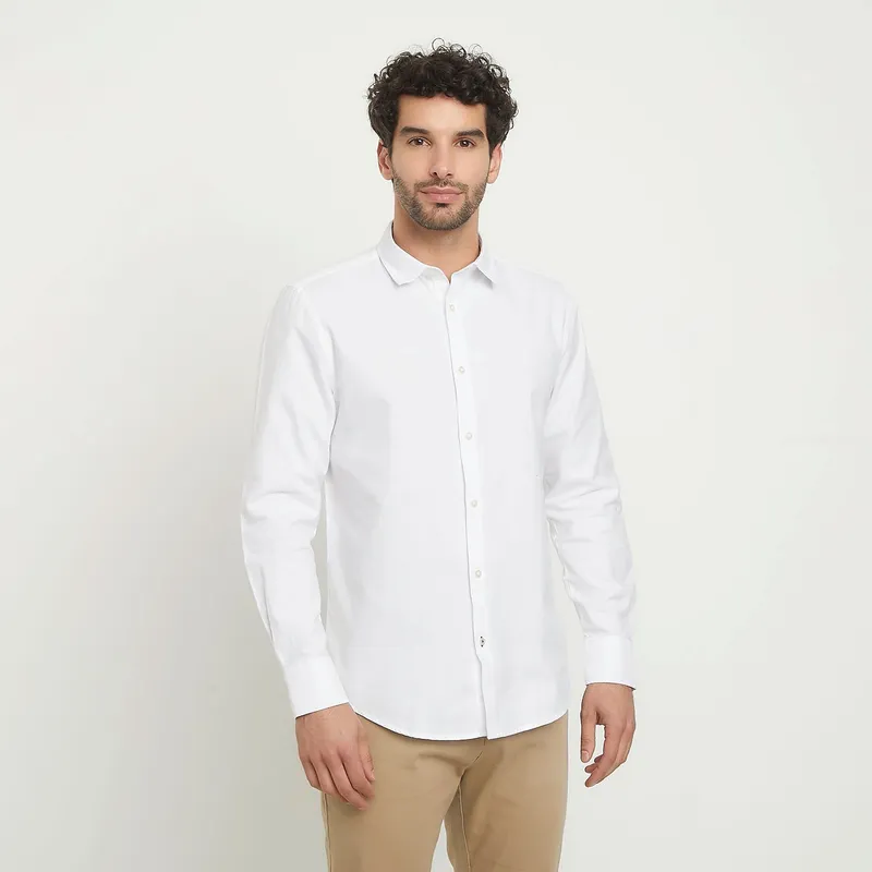 BASEMENT - Camisa Manga Larga Hombre Basement 