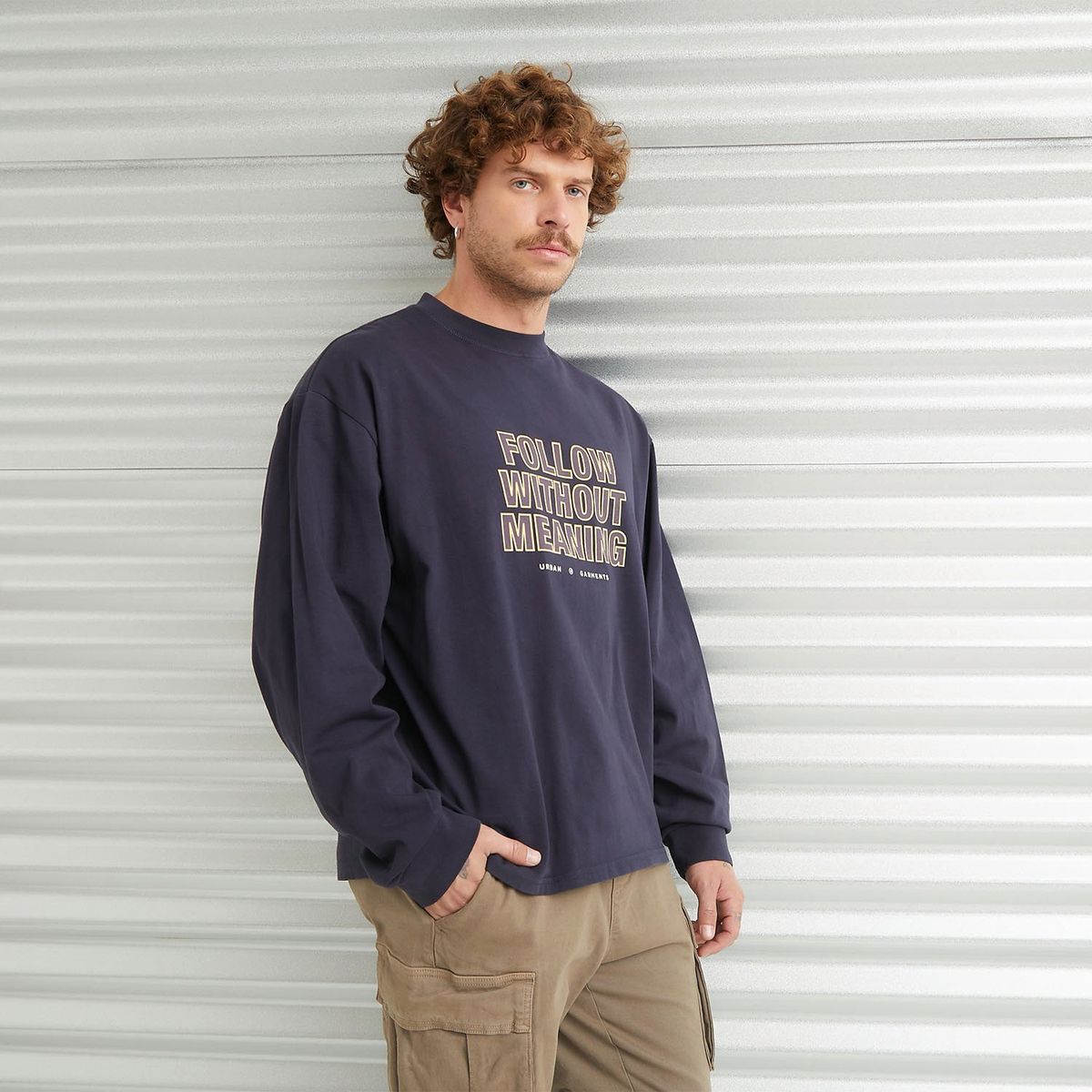 DENIMLAB - Polera Manga Larga Relaxed Fit Hombre Denimlab