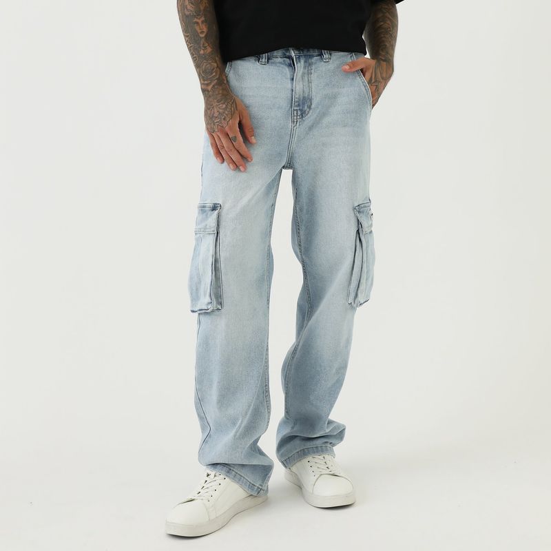 DENIMLAB - Jean Cargo Hombre Denimlab