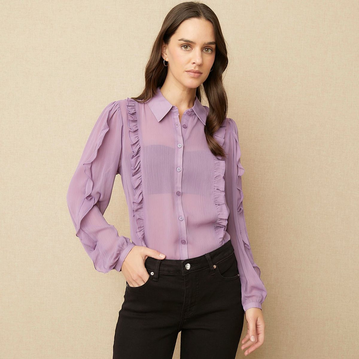 UNIVERSITY CLUB - Blusa Manga Larga Casual Mujer University Club