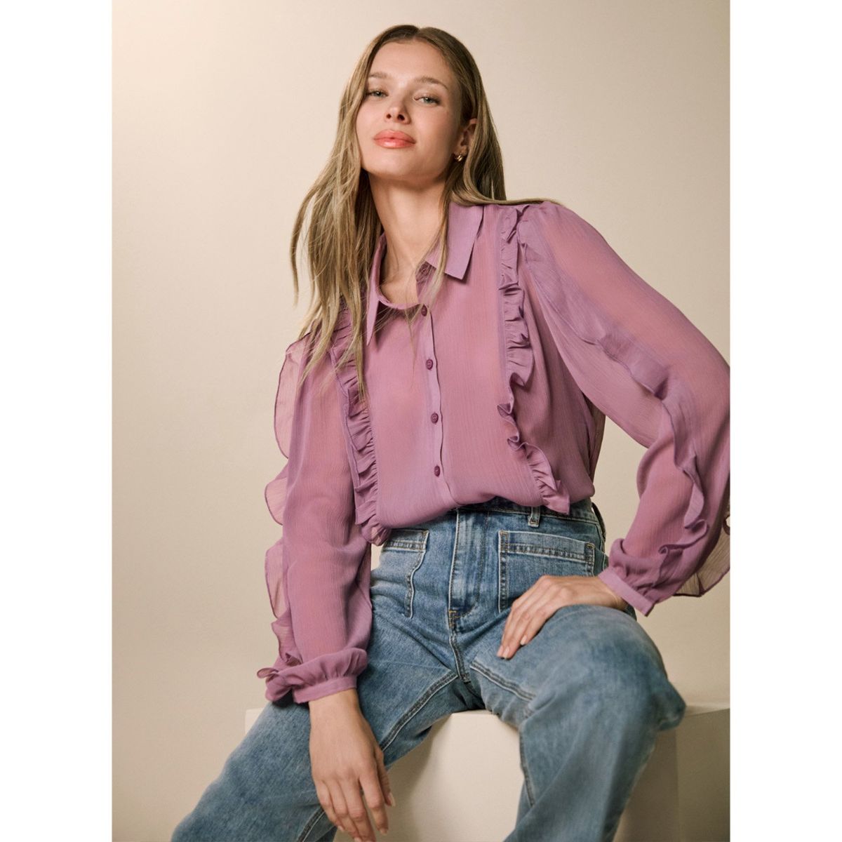 UNIVERSITY CLUB - Blusa Manga Larga Casual Mujer University Club