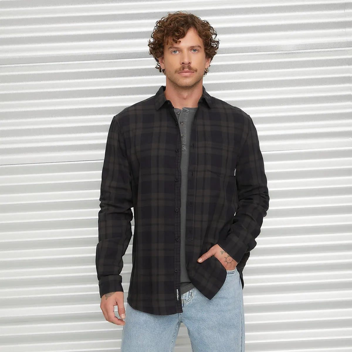 DENIMLAB - Camisa Manga Larga Hombre Denimlab