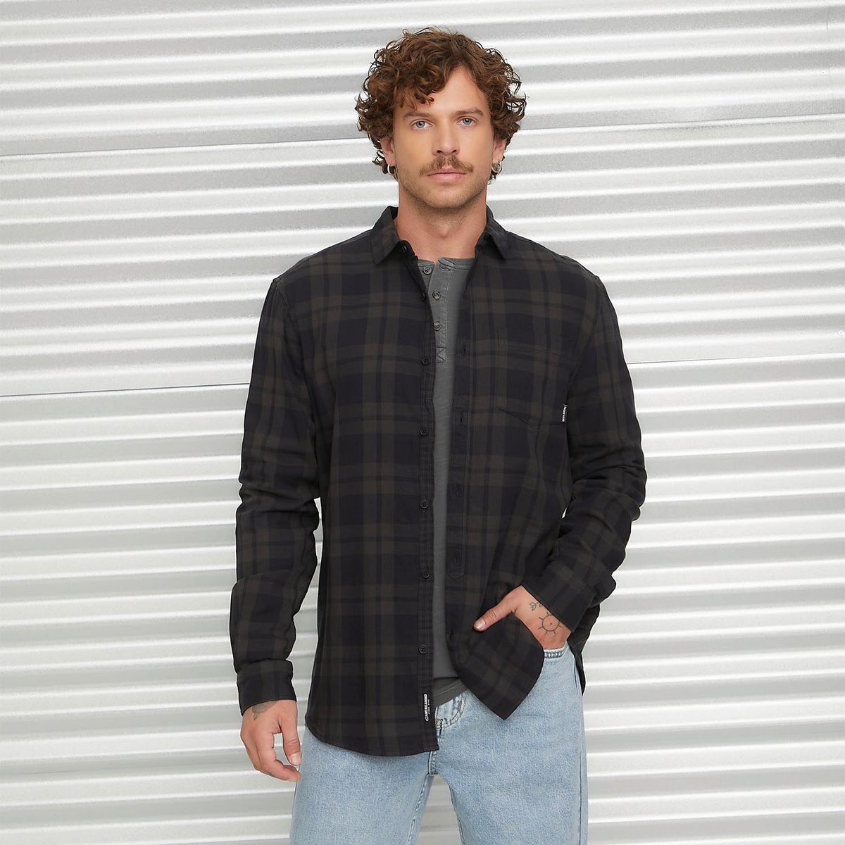 DENIMLAB - Camisa Manga Larga Hombre Denimlab