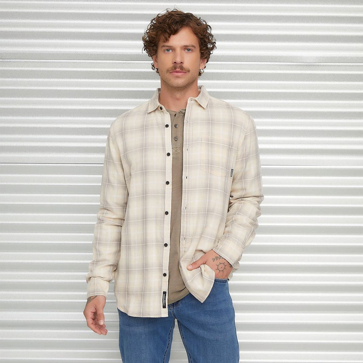 DENIMLAB - Camisa Manga Larga Hombre Denimlab