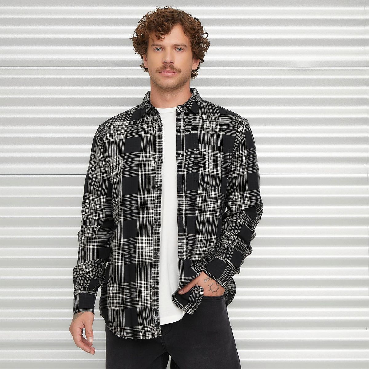 DENIMLAB - Camisa Manga Larga Hombre Denimlab