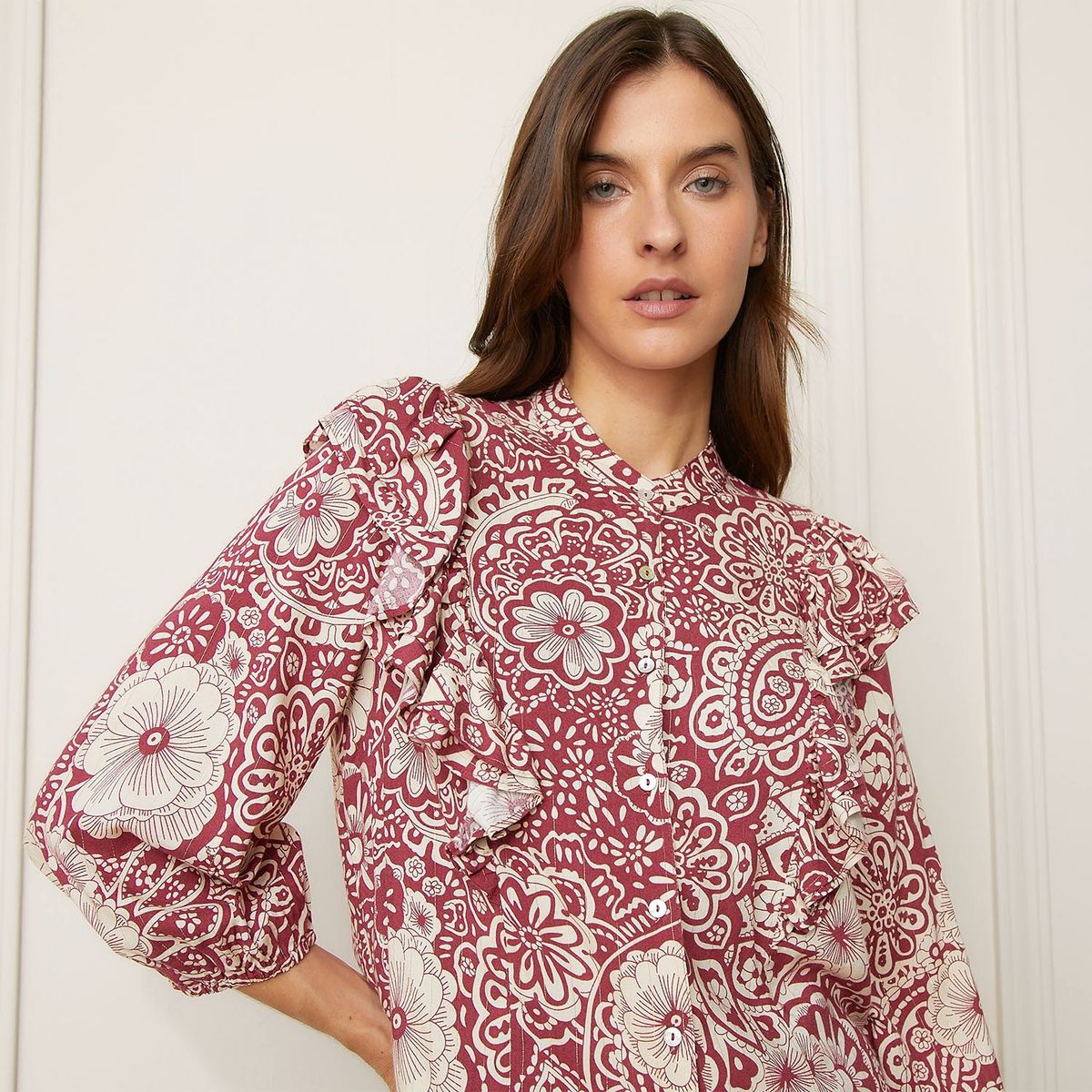 BASEMENT - Blusa Manga Larga Casual Mujer Basement