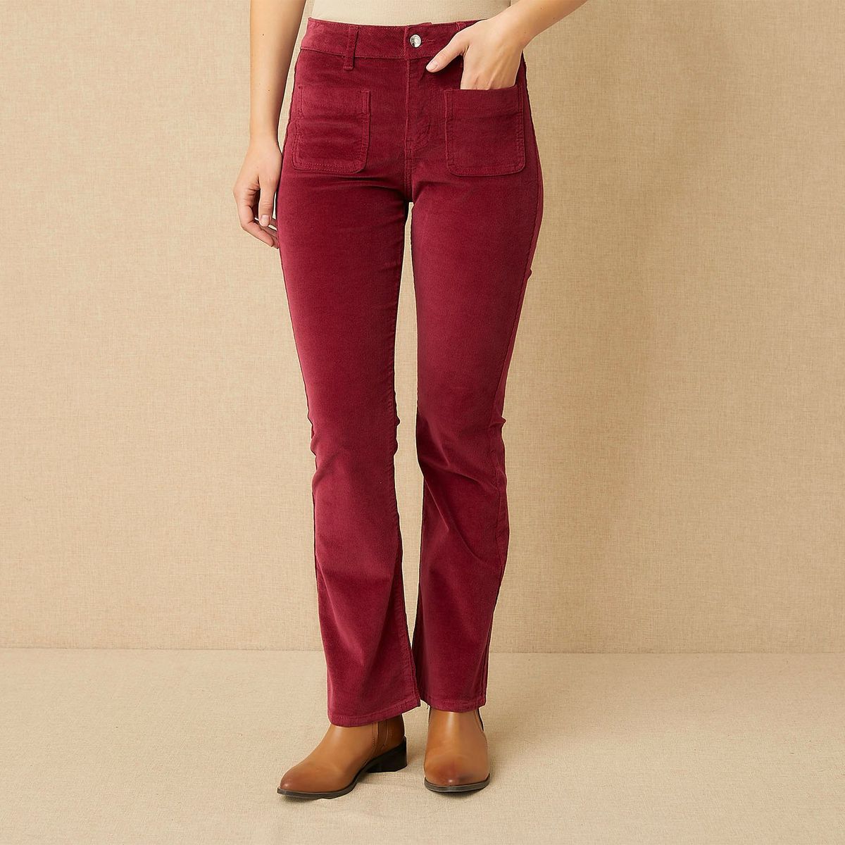 UNIVERSITY CLUB - Pantalón Flare Algodón Mujer University Club