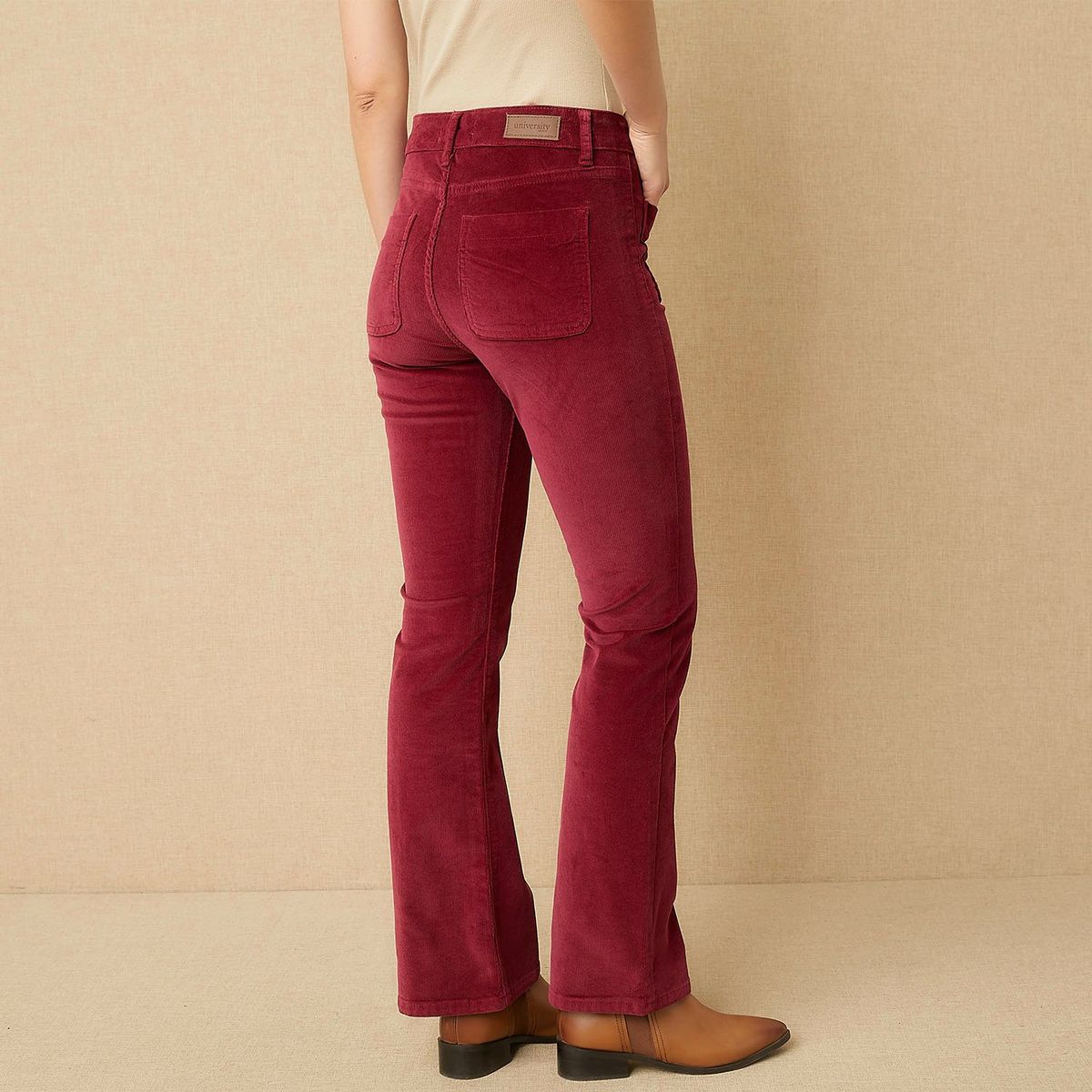 UNIVERSITY CLUB - Pantalón Flare Algodón Mujer University Club