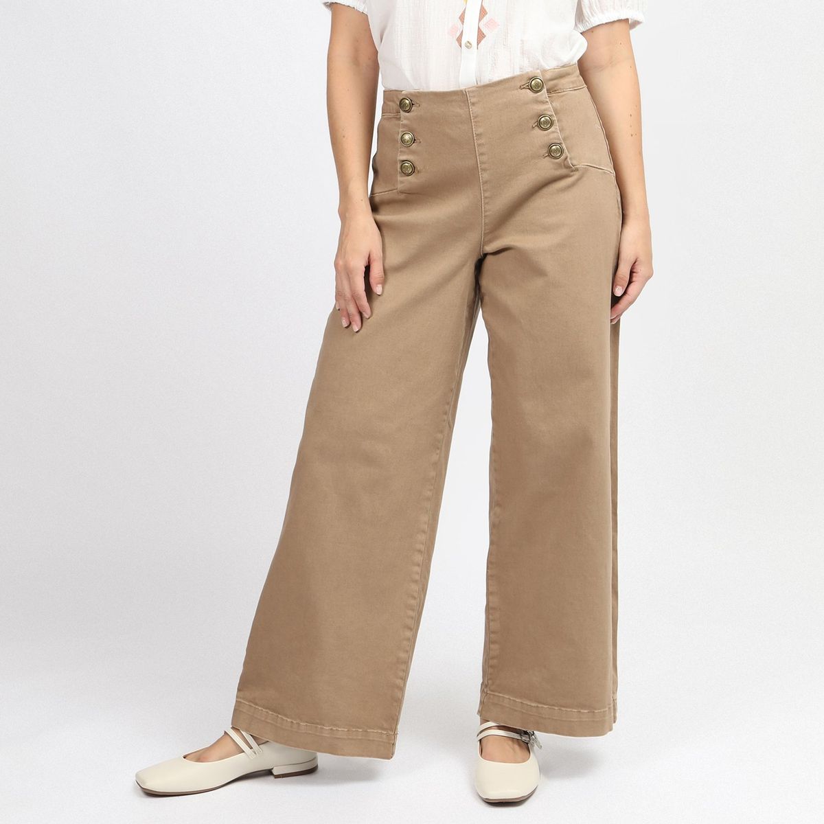 UNIVERSITY CLUB - Jean Wide Algodón Mujer University Club