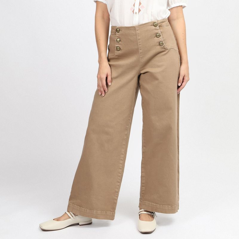 UNIVERSITY CLUB - Jean Wide Algodón Mujer University Club