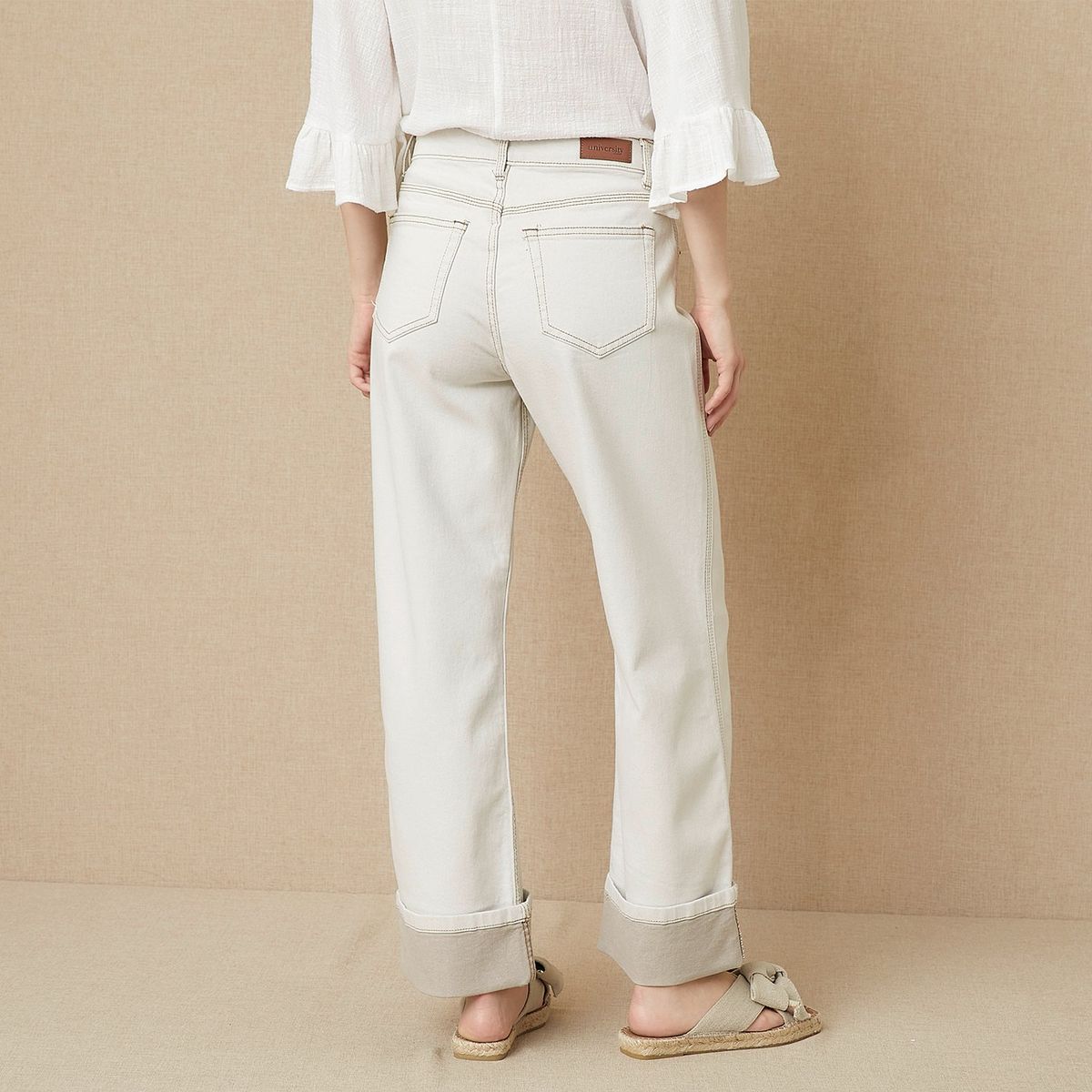 UNIVERSITY CLUB - Jean Wide Algodón Mujer University Club