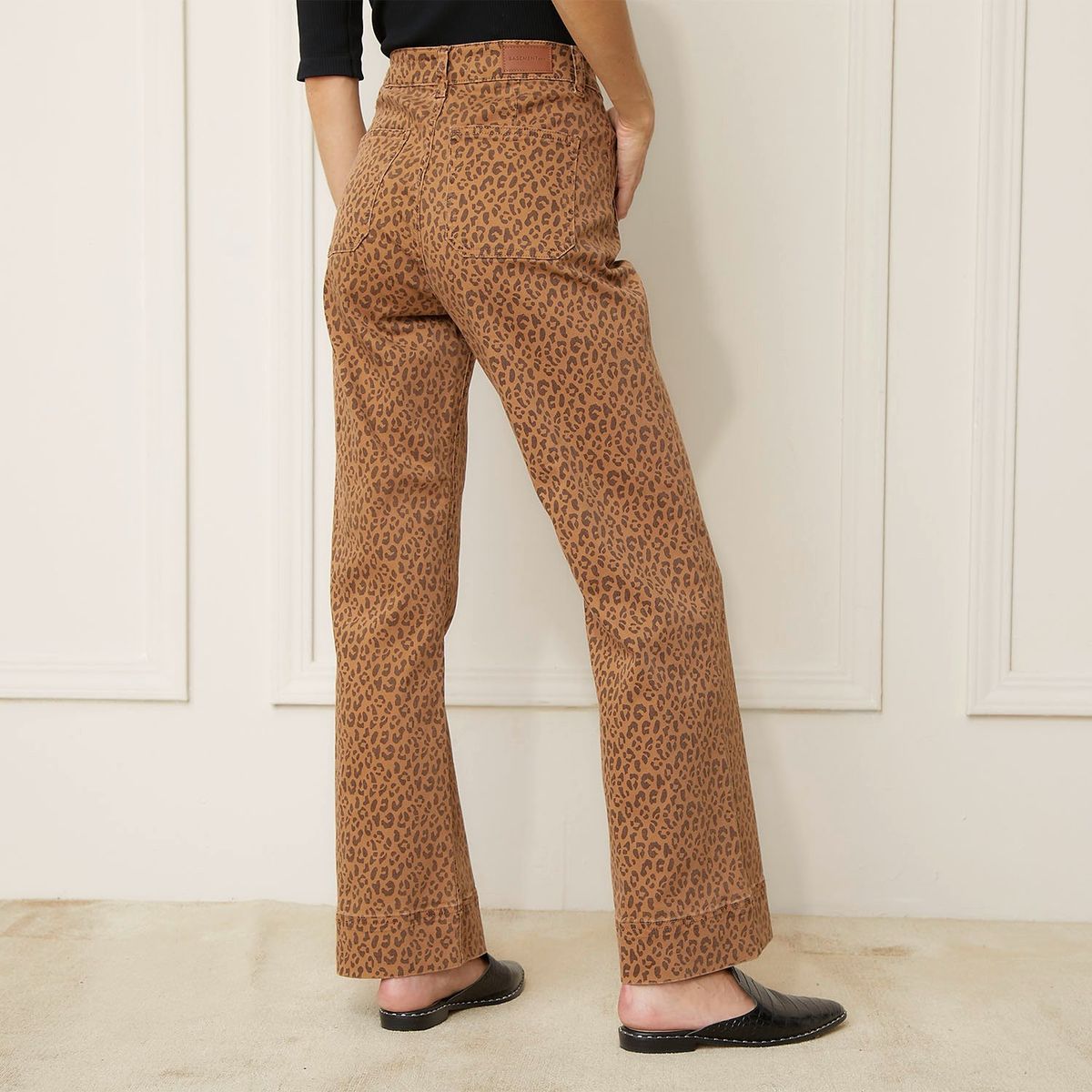 BASEMENT - Jeans Wide Leg Basement Mujer Algodón Tiro Alto Casual