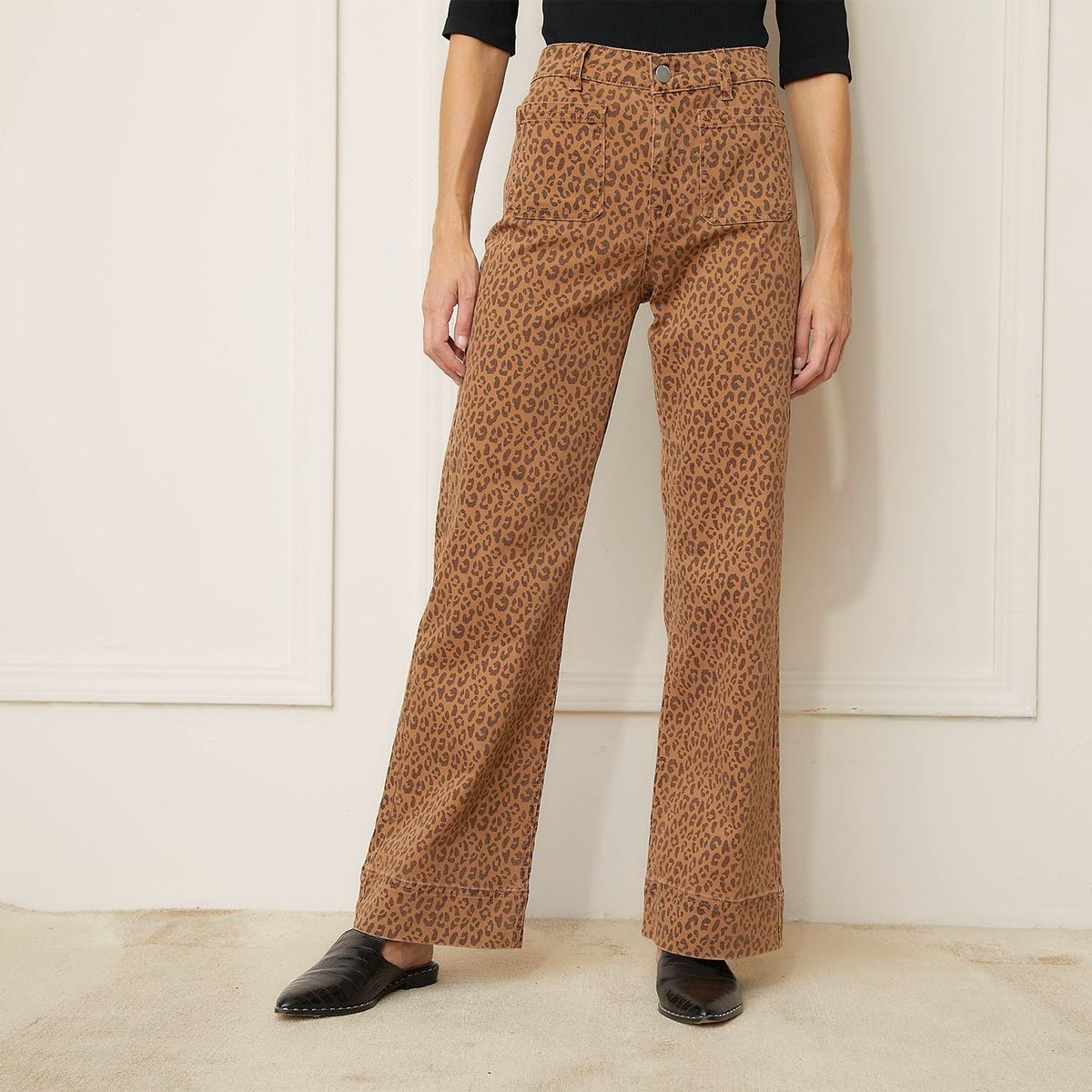 BASEMENT - Jeans Wide Leg Basement Mujer Algodón Tiro Alto Casual