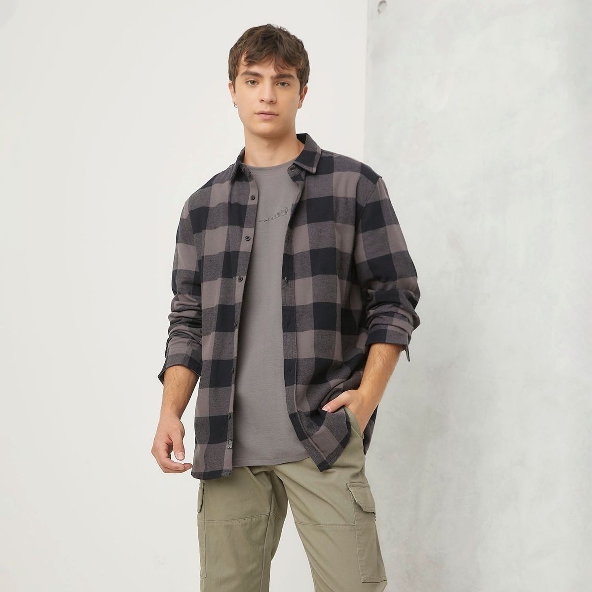 BEARCLIFF - Camisa Manga Corta Algodón Hombre Bearcliff