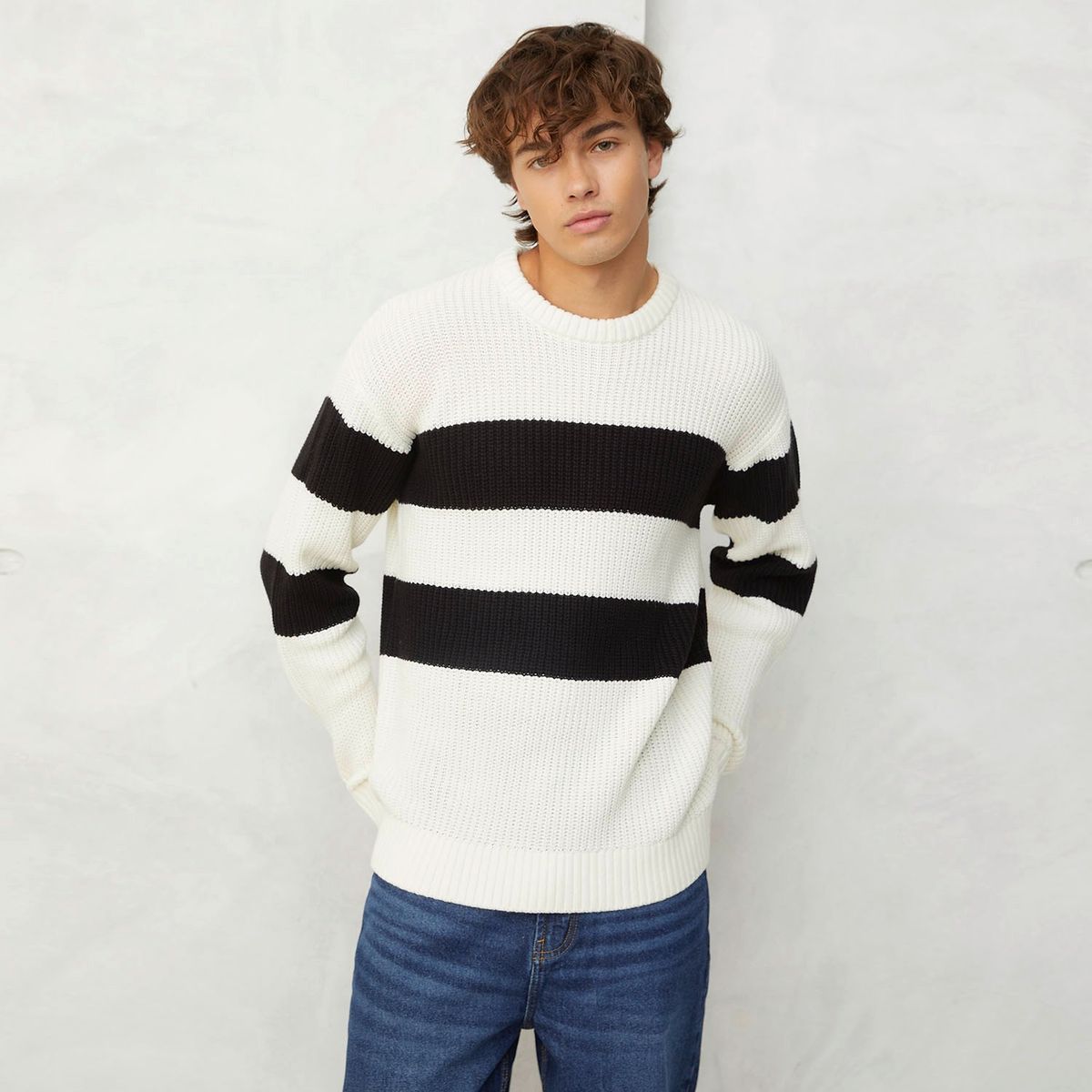 BEARCLIFF - Chompa Sweater Rayas Bearcliff Algodón Hombre Casual