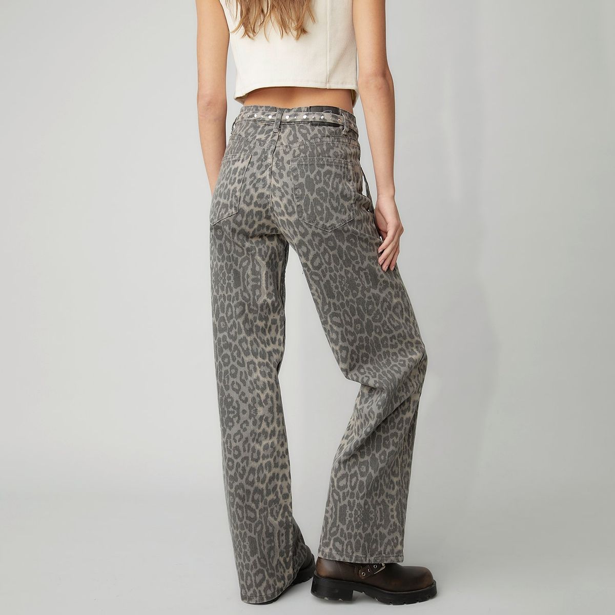 DENIMLAB - Jeans Denimlab Wide Leg Tiro Medio Mujer Algodón Elastano