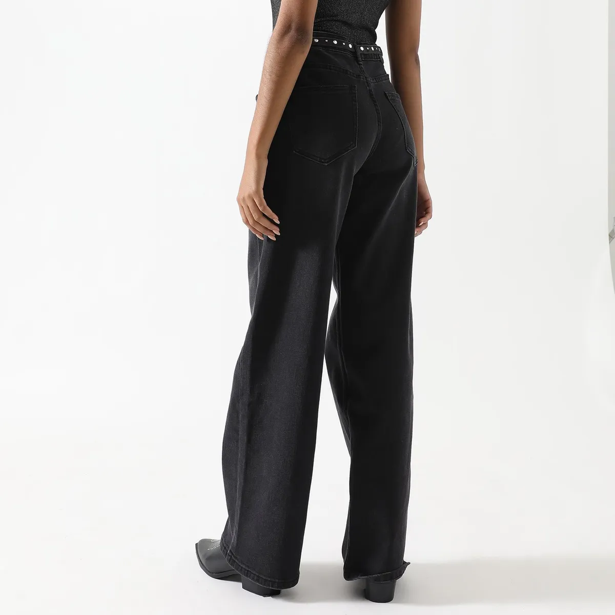 DENIMLAB - Jeans Denimlab Wide Leg Tiro Medio Mujer Algodón Elastano