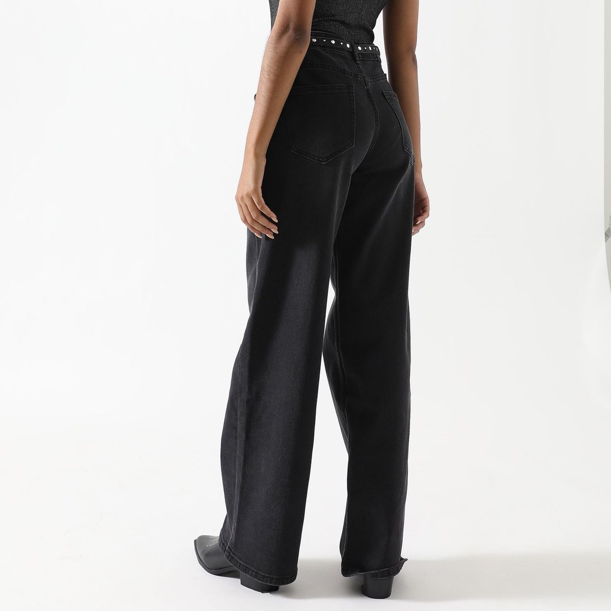 DENIMLAB - Jeans Denimlab Wide Leg Tiro Medio Mujer Algodón Elastano