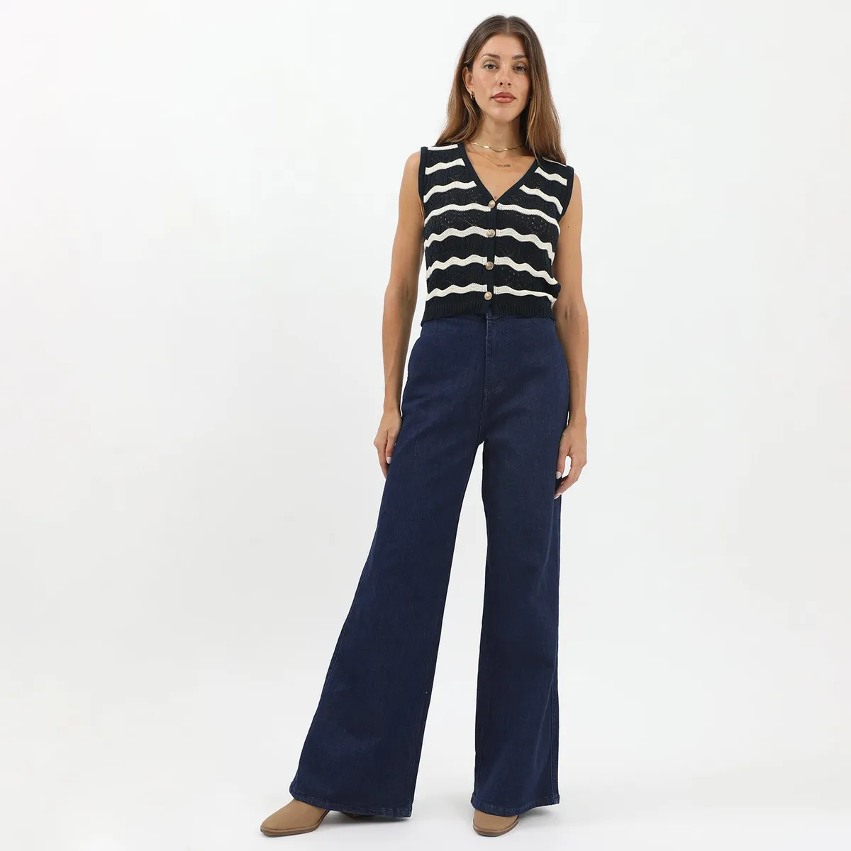 BASEMENT - Jean Straight Algodón Mujer Basement