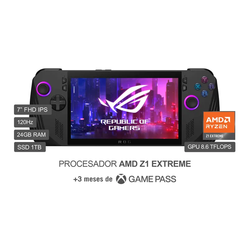 ASUS - Rog Ally X Amd Ryzen Z1 Extreme 24gb Ram 1tbssd 7" Fhd