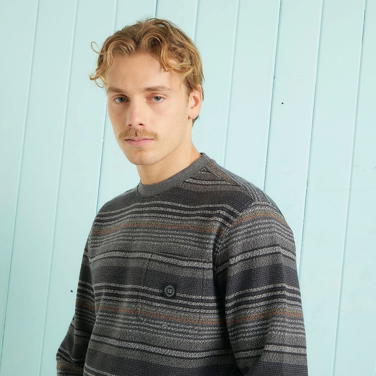 DOO AUSTRALIA - Polera Tejido a Rayas Doo Australia Algodón Hombre