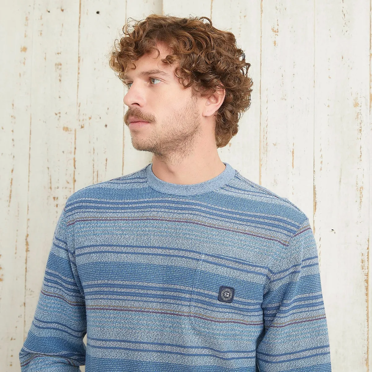 DOO AUSTRALIA - Polera Tejido a Rayas Doo Australia Algodón Hombre