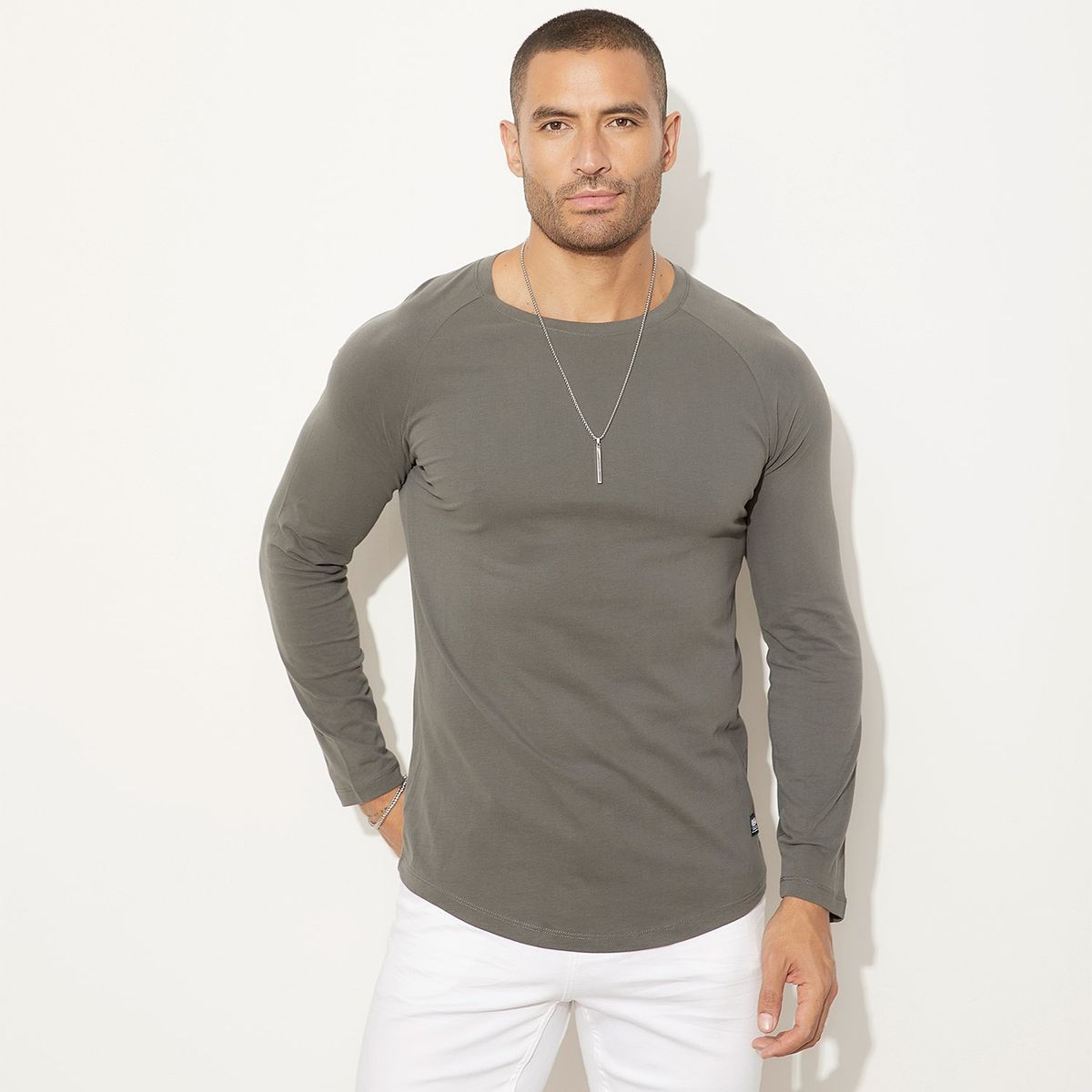 MOSSIMO - Polo Manga Larga Casual Hombre Mossimo