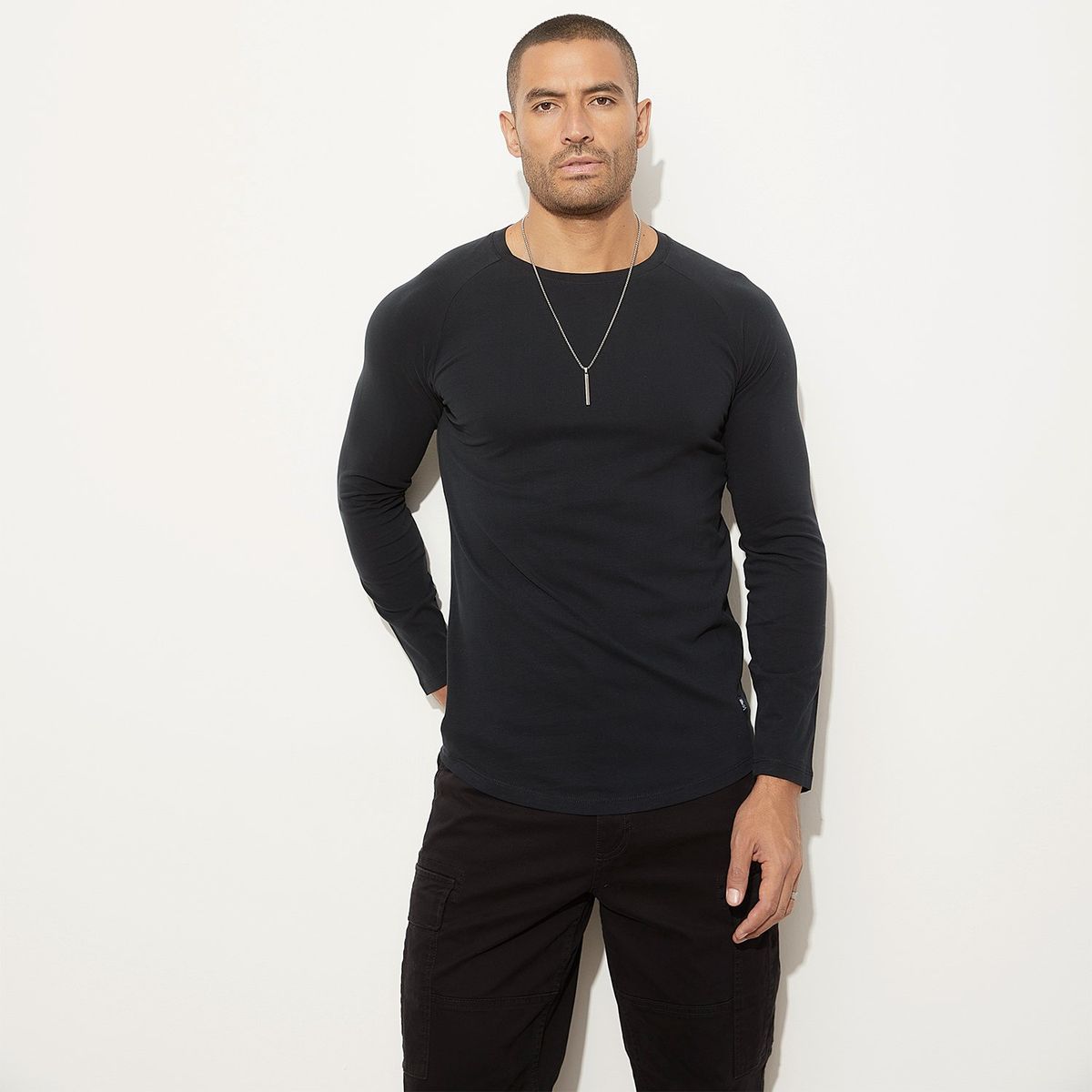 MOSSIMO - Polo Manga Larga Casual Hombre Mossimo