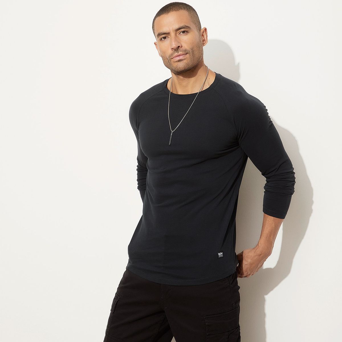 MOSSIMO - Polo Manga Larga Casual Hombre Mossimo