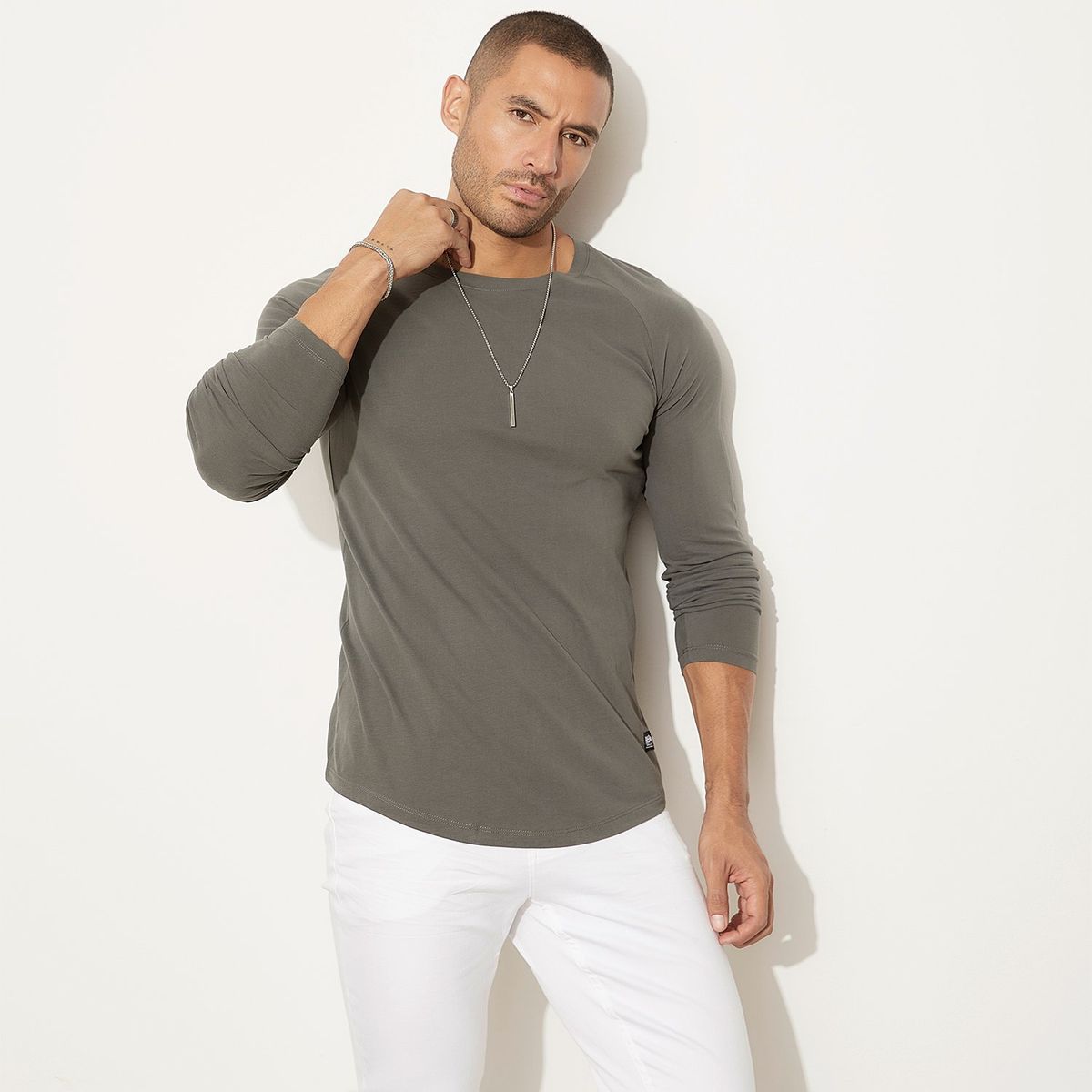 MOSSIMO - Polo Manga Larga Casual Hombre Mossimo