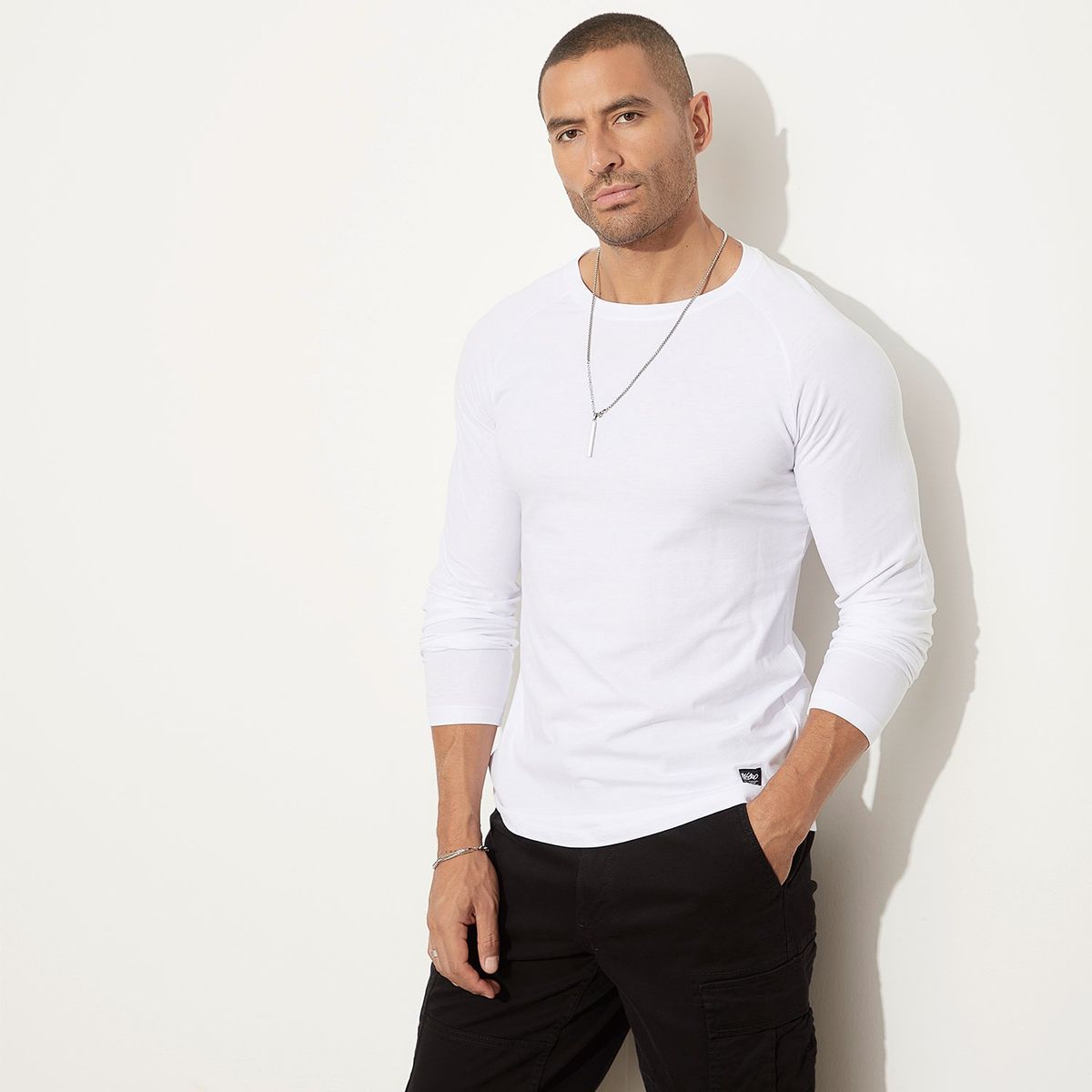 MOSSIMO - Polo Manga Larga Casual Hombre Mossimo