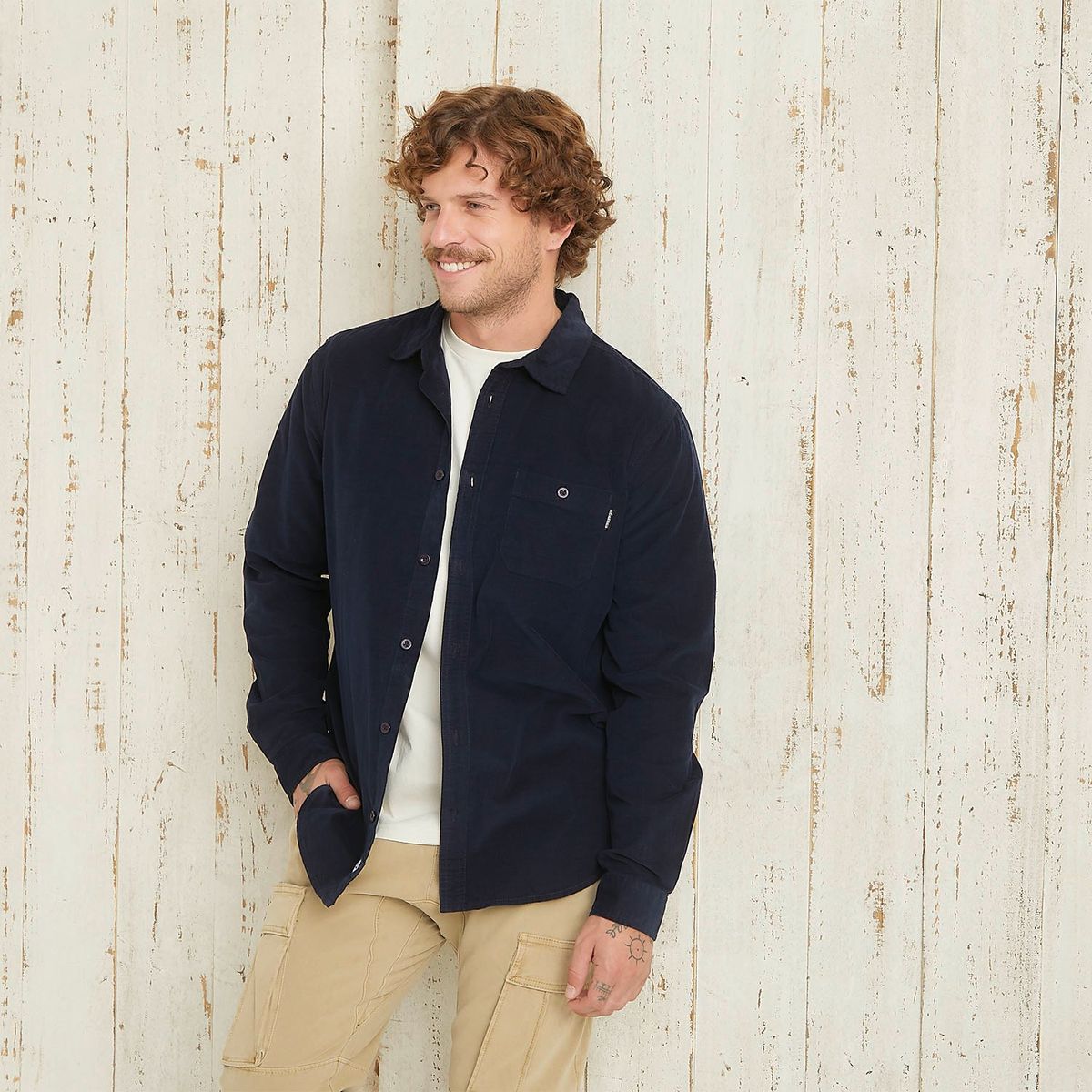 DOO AUSTRALIA - Camisa Cotelé Slim Fit Hombre Doo Australia