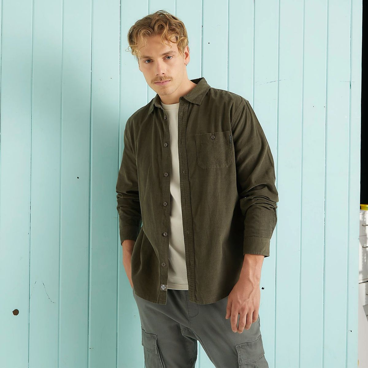 DOO AUSTRALIA - Camisa Cotelé Slim Fit Hombre Doo Australia